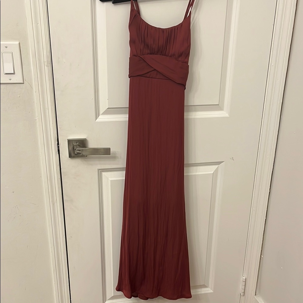 Altar'd State Red Maxi Slip Dress for Wedding Guest